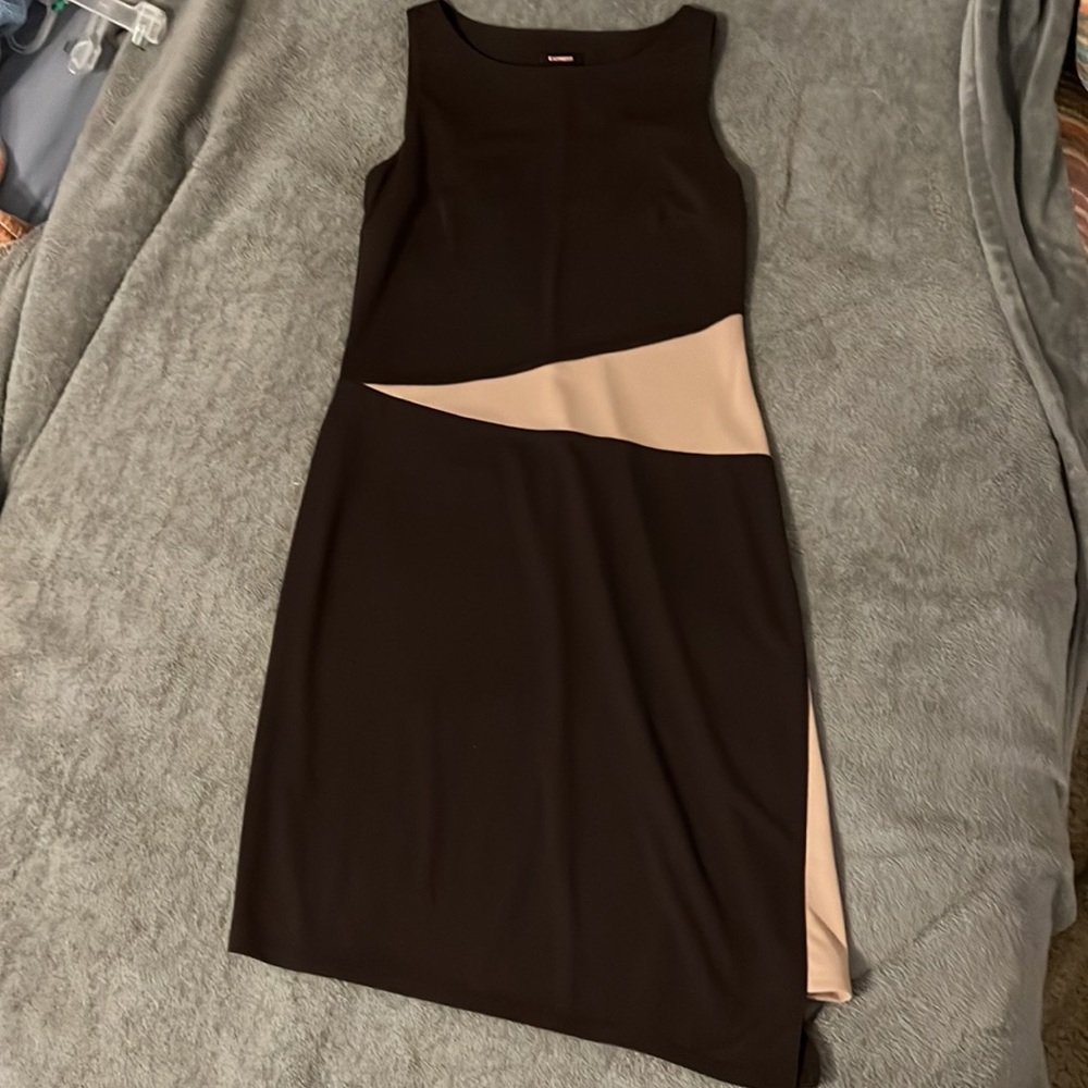 Express asymmetrical color block dress